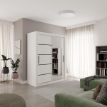 L&uuml;kandustega riidekapp MOX 160 160x200x64 cm valge