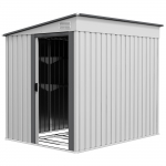 Aiamaja 154 &times; 206,5 &times; 181 cm valge galvaniseeritud teras