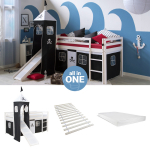 Narivoodi lium&auml;ega 208x228x97 Valge Must