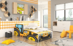 Voodi madratsiga TRACTOR YELLOW 140x70 cm Kollane