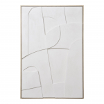 Seinapilt Madeline No.2 60x90 cm valge reljeefne l&otilde;uend