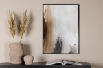 Seinapilt Kaliko 70x100 cm Valge abstraktne plakat