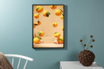 Seinapilt Sidrunid 70x100 cm Beež pabertr&uuml;kk