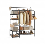 Avatud riidekapp 45&times;116&times;173 cm Must