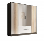 Riidekapp Neri 200 200x200x51 cm Must