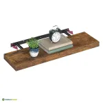 Puidust seinariiul 80 x 20 x 3,8 cm pruun MDF
