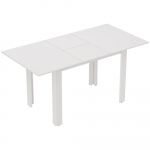Pikendatav s&ouml;&ouml;gilaud 120 160 cm valge MDF 4 6 kohta