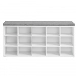 Jalatsipink 105 x 30 x 48 cm valge-hall hoiuruum