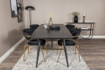 S&ouml;&ouml;gilaua komplekt 180/220&times;85&times;76 must samettoolidega