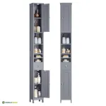 Kitsas vannitoakapp 19,5&times;21,4&times;180 cm tuvihall MDF