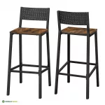 Baaritoolid 2 tk 43,1 &times; 50,7 &times; 97,2 cm pruun-must
