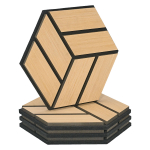 Akustiline seinapaneel 4 tk 30x26 cm Looduslik Tamm