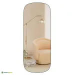 Peegel seinale 120 x 47 x 1,2 cm must raamita