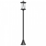 LED aialamp 17 x 17 x 127 cm must IP44 p&auml;ikeselamp