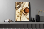 Seinapilt Pruun Kauss 70x100 cm Beež paberposter
