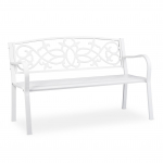 Aiatool 124,5 x 58 x 78 cm valge teras ja malm kahele