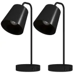 Laualampide komplekt 2 tk 28&times;15&times;41 cm must USB ja E27