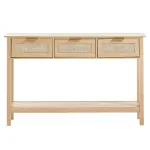 Konsollilaud 130.5x30x81.5 cm naturaalne rotang