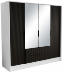 Riidekapp Norel 200 200x200x51 cm Valge