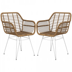 Aiatoolide komplekt 2tk 56x60x79 cm pruun rotang