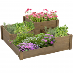 Lillekast puidust 122x122x51 cm Pruun
