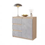 Elutoa kummut Mikel 80x75x35 cm Betooni Ilme