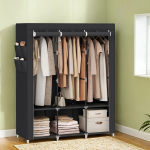 Kangast riidekapp 45x130x167 cm Must