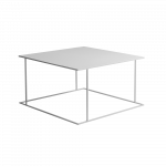 Metalljalgadega diivanilaud Walt 80cm valge
