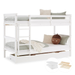 Narivoodi puidust 90x200 cm Valge