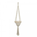 Rippuv lillepott The Twisted Macram&eacute; valge L