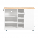 Ratastel k&ouml;&ouml;gikapp 48x94x127 cm valge