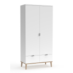 Riidekapp 180, 90x180x55 cm Valge