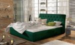 Voodi Milano 140x200 160x100x223 cm Tume Roheline