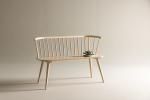 Puidust diivan Bobby 120x76.5 cm valge