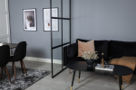 Ruumijagaja Leif 120x210 cm Must klaas ja teras