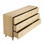 Helepruun kummut 39,9 x 137,2 x 81,3 cm 6 sahtlit