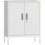 Metallist kapp 80 &times; 40 &times; 100 cm lukustatav valge