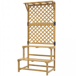 Taimesein katusega 75x50x166 cm kollane kuusepuit