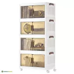 Hoiukast 4 tasandit 31 x 55 x 111 cm valge plastik