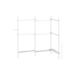 Garderoob 34 x (240-353) x (208-310) cm valge