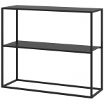 Konsoollaud 90x30x75 Must terasraam ja 2 riiulit