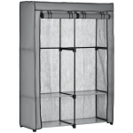 Riidest riidekapp 118 &times; 49 &times; 170 cm helehall 4 riiulit
