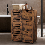Vannitoakapp 60 x 30 x 80 cm vintage pruun 3 sahtlit