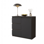 Kummut sahtlitega 75x80x35 cm Antratsiit