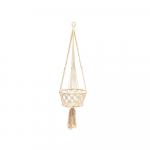Rippuv lillepott The Macrame valge M