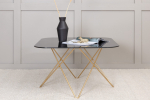 Tristar kohvilaud must marmorklaas 80x80x50 cm