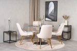 Estelle s&ouml;&ouml;gilaua komplekt hall-kuldne l&auml;bim&otilde;&otilde;t 106 cm laud