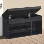 Jalatsiriiul istmega 30 x 80 x 44 cm Eebenipuu Must