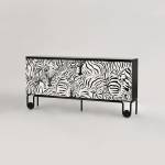 Kummut Zebra Stilig Must 4 uksega 183 x 90 x 40 cm