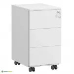 Mobiilne failikapp 39x45x55 cm valge 3 sahtlit
